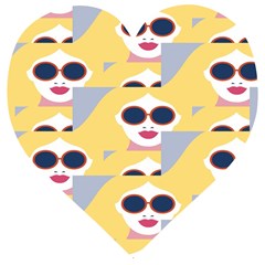 Fashion Faces Wooden Puzzle Heart by Sparkle