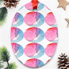 Colorful Oval Ornament (two Sides) by Sparkle