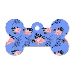 Flowers Pattern Dog Tag Bone (two Sides) by Sparkle