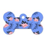 Flowers Pattern Dog Tag Bone (Two Sides) Front