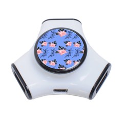 Flowers Pattern 3-port Usb Hub by Sparkle