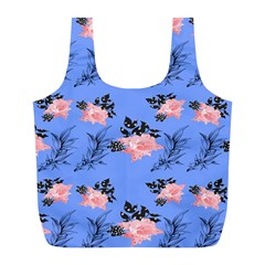 Flowers Pattern Full Print Recycle Bag (l) by Sparkle