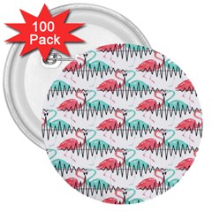 Music Flamingo 3  Buttons (100 Pack)  by Sparkle