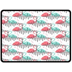 Music Flamingo Fleece Blanket (large)  by Sparkle