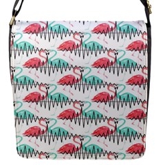 Music Flamingo Flap Closure Messenger Bag (s) by Sparkle