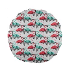 Music Flamingo Standard 15  Premium Flano Round Cushions by Sparkle