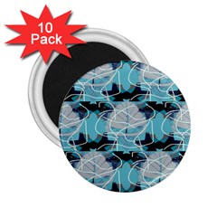 Digital Waves 2 25  Magnets (10 Pack)  by Sparkle