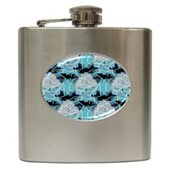 Digital Waves Hip Flask (6 Oz) by Sparkle