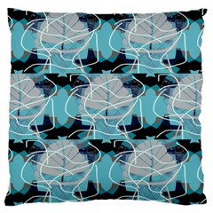 Digital Waves Large Cushion Case (one Side) by Sparkle