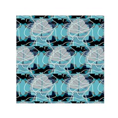 Digital Waves Small Satin Scarf (square) by Sparkle