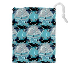 Digital Waves Drawstring Pouch (5xl) by Sparkle