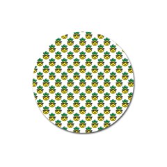 Holiday Pineapple Magnet 3  (round) by Sparkle