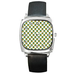 Holiday Pineapple Square Metal Watch by Sparkle