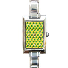 Beautiful Pattern Rectangle Italian Charm Watch by Sparkle