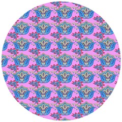 Floral Pattern Wooden Puzzle Round by Sparkle