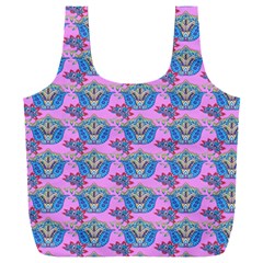 Floral Pattern Full Print Recycle Bag (xxl) by Sparkle