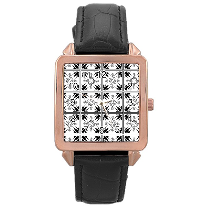 Greece Rose Gold Leather Watch 