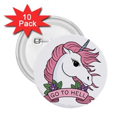 Go To Hell 2 25  Buttons (10 Pack)  by Valentinaart