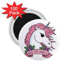 Go To Hell 2 25  Magnets (100 Pack)  by Valentinaart