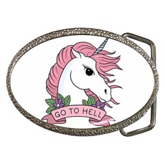 Go To Hell Belt Buckles by Valentinaart