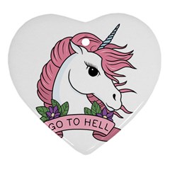 Go To Hell Heart Ornament (two Sides)