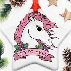 Go To Hell Star Ornament (two Sides)