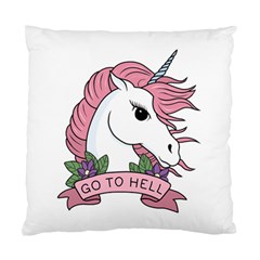 Go To Hell Standard Cushion Case (two Sides) by Valentinaart