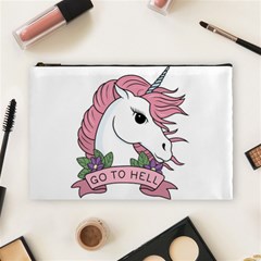 Go To Hell Cosmetic Bag (large) by Valentinaart