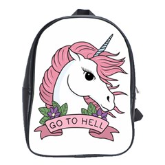 Go To Hell School Bag (large) by Valentinaart