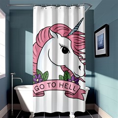 Go To Hell Shower Curtain 36  X 72  (stall)  by Valentinaart