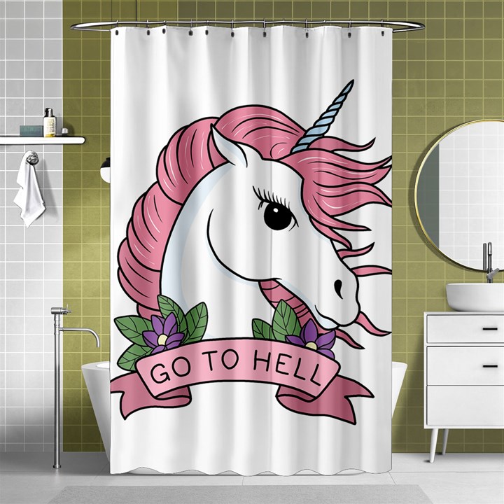 Go to Hell Shower Curtain 48  x 72  (Small) 