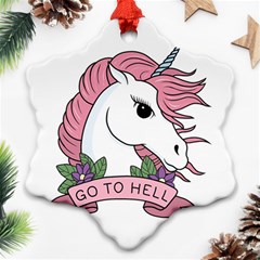 Go To Hell Snowflake Ornament (two Sides)