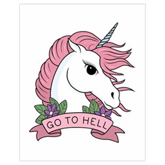 Go To Hell Drawstring Bag (small) by Valentinaart