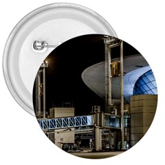 Montevideo Airport Night Scene, Uruguay 3  Buttons by dflcprintsclothing