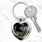 Montevideo Airport Night Scene, Uruguay Key Chain (Heart) Front