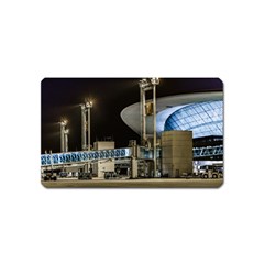 Montevideo Airport Night Scene, Uruguay Magnet (name Card) by dflcprintsclothing