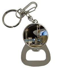 Montevideo Airport Night Scene, Uruguay Bottle Opener Key Chain by dflcprintsclothing