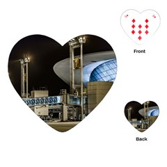 Montevideo Airport Night Scene, Uruguay Playing Cards Single Design (heart)