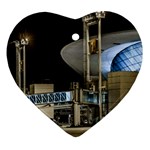 Montevideo Airport Night Scene, Uruguay Heart Ornament (Two Sides) Front