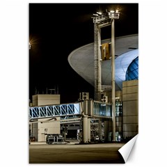 Montevideo Airport Night Scene, Uruguay Canvas 12  X 18  by dflcprintsclothing