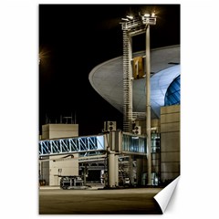 Montevideo Airport Night Scene, Uruguay Canvas 24  X 36  by dflcprintsclothing