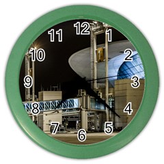 Montevideo Airport Night Scene, Uruguay Color Wall Clock