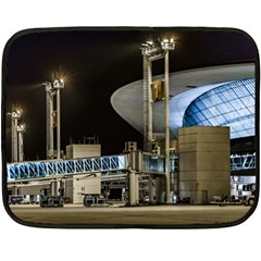 Montevideo Airport Night Scene, Uruguay Double Sided Fleece Blanket (mini)  by dflcprintsclothing