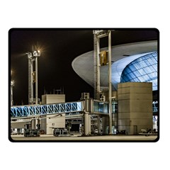 Montevideo Airport Night Scene, Uruguay Fleece Blanket (small) by dflcprintsclothing