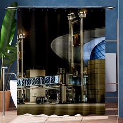 Montevideo Airport Night Scene, Uruguay Shower Curtain 60  X 72  (medium) 