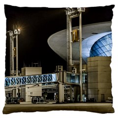 Montevideo Airport Night Scene, Uruguay Large Cushion Case (two Sides)