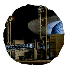 Montevideo Airport Night Scene, Uruguay Large 18  Premium Round Cushions