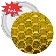 Hexagon Windows 3  Buttons (100 Pack)  by essentialimage