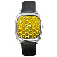 Hexagon Windows Square Metal Watch by essentialimage