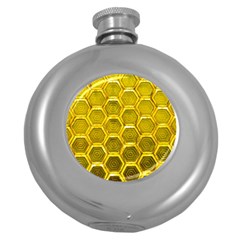 Hexagon Windows Round Hip Flask (5 Oz) by essentialimage